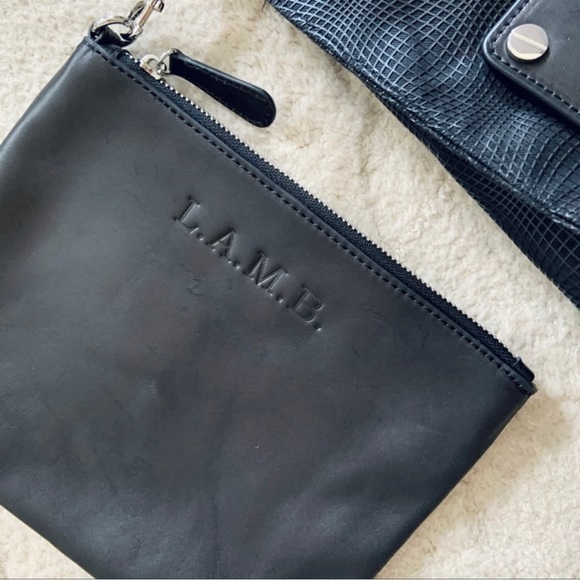 L.a.m.b Frankie 2 Black Structured Large Tote Bag New With Tags - Picture 6 of 16